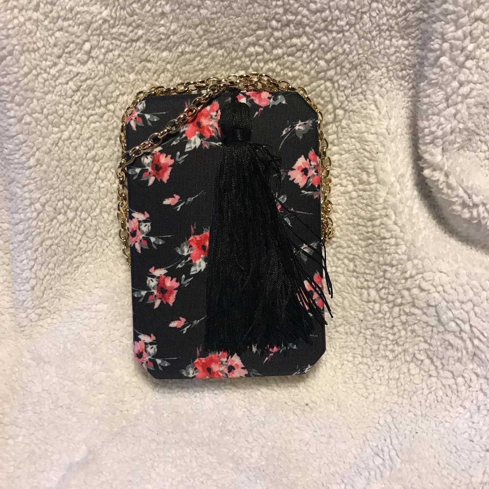 White House Black Market Floral Clutch Crossbody